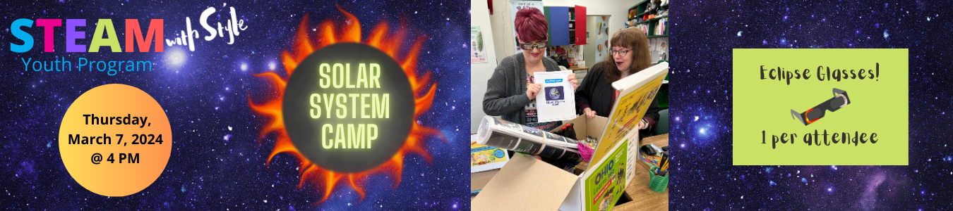 STEAM with Style Solar System Camp March 7, 2024 at 4PM