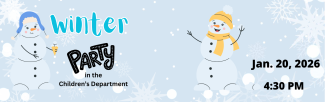 Winter Youth Party Jan 20 at 4:30 PM