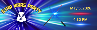 Youth Star Wars party 5/5/26 at 4:30PM
