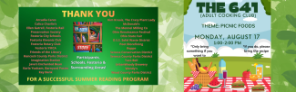 SRC Thank you & Adult cooking club 8/17/26 at 1 PM
