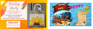 Painting Party 9/12 10AM, Prereg required & Pirate Youth Party 9/15/26 at 4:30 PM